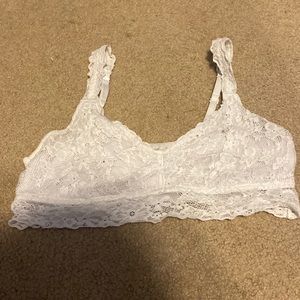 All white lace bralette Size L